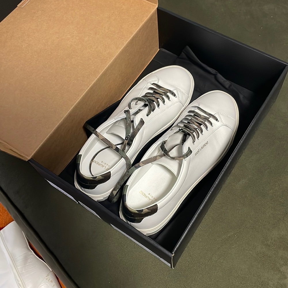 Saint Laurent sneakers ! Worn once! Comes with box & dust bag !